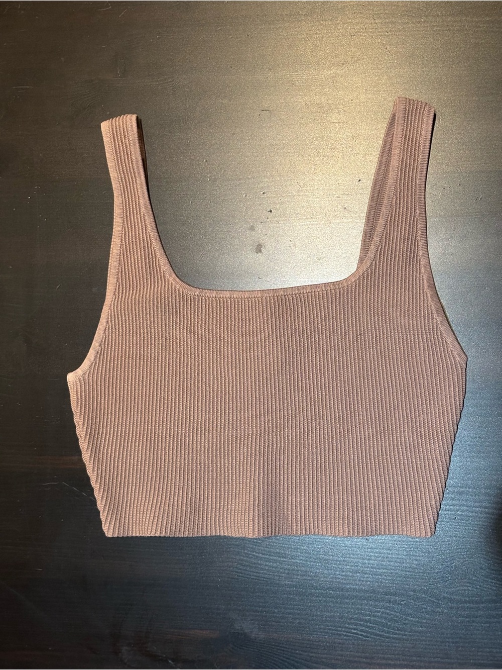 Babaton Ribbed Square-Neck Crop Top in Mauve - Picture 8 of 10